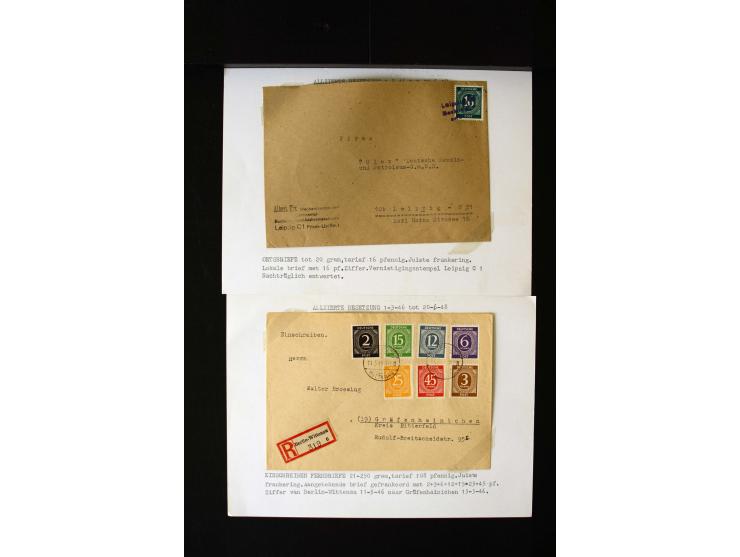 1946/1948, interessante Sammlung mit fast 250 Briefen, Karten und Ganzsachen, dabei einige Februar-Verwendungen mit besseren,