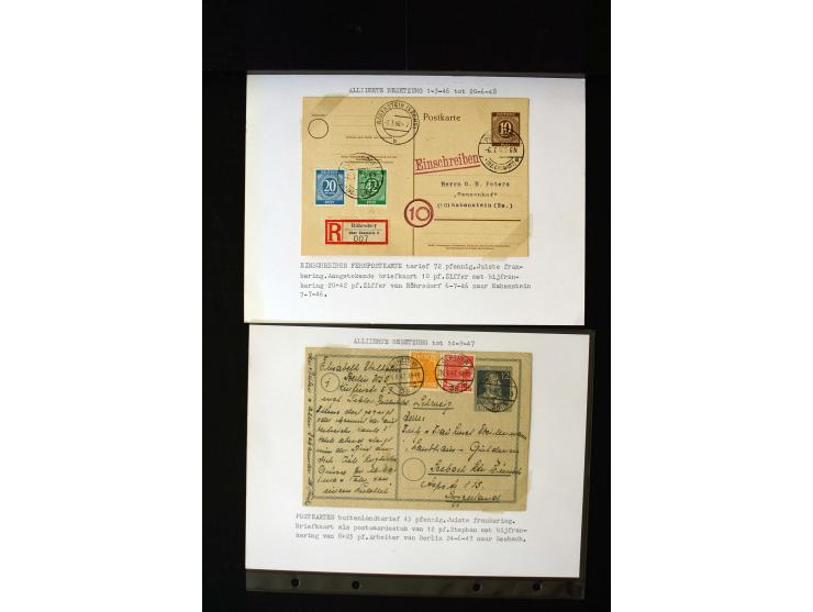 1946/1948, interessante Sammlung mit fast 250 Briefen, Karten und Ganzsachen, dabei einige Februar-Verwendungen mit besseren,