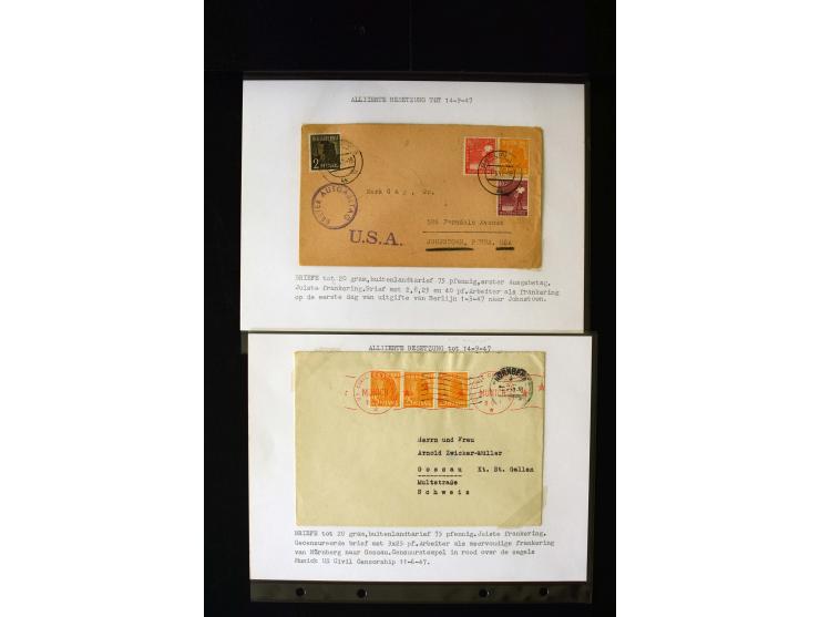 1946/1948, interessante Sammlung mit fast 250 Briefen, Karten und Ganzsachen, dabei einige Februar-Verwendungen mit besseren,