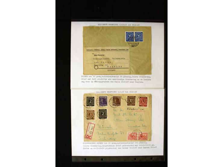 1946/1948, interessante Sammlung mit fast 250 Briefen, Karten und Ganzsachen, dabei einige Februar-Verwendungen mit besseren,