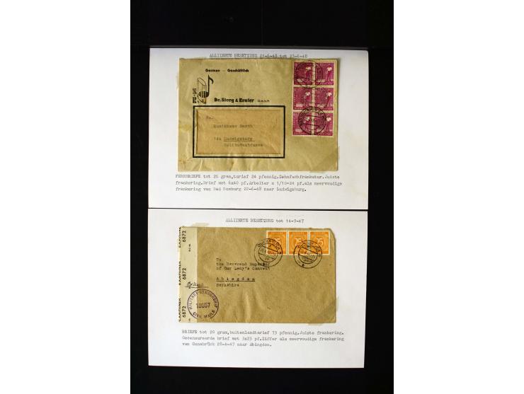 1946/1948, interessante Sammlung mit fast 250 Briefen, Karten und Ganzsachen, dabei einige Februar-Verwendungen mit besseren,