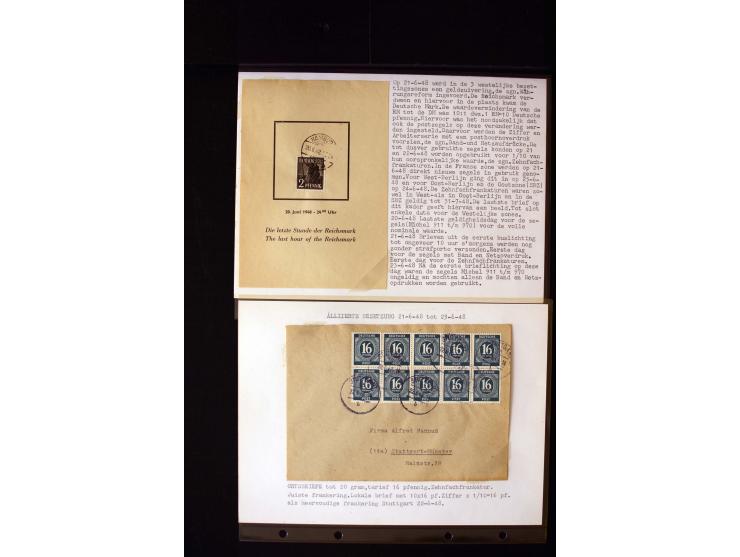 1946/1948, interessante Sammlung mit fast 250 Briefen, Karten und Ganzsachen, dabei einige Februar-Verwendungen mit besseren,