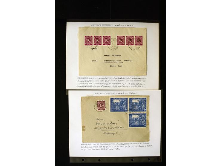 1946/1948, interessante Sammlung mit fast 250 Briefen, Karten und Ganzsachen, dabei einige Februar-Verwendungen mit besseren,