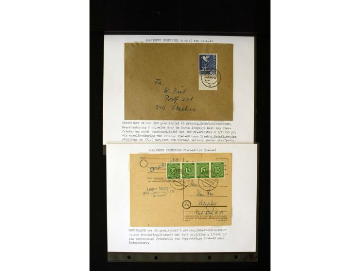1946/1948, interessante Sammlung mit fast 250 Briefen, Karten und Ganzsachen, dabei einige Februar-Verwendungen mit besseren,