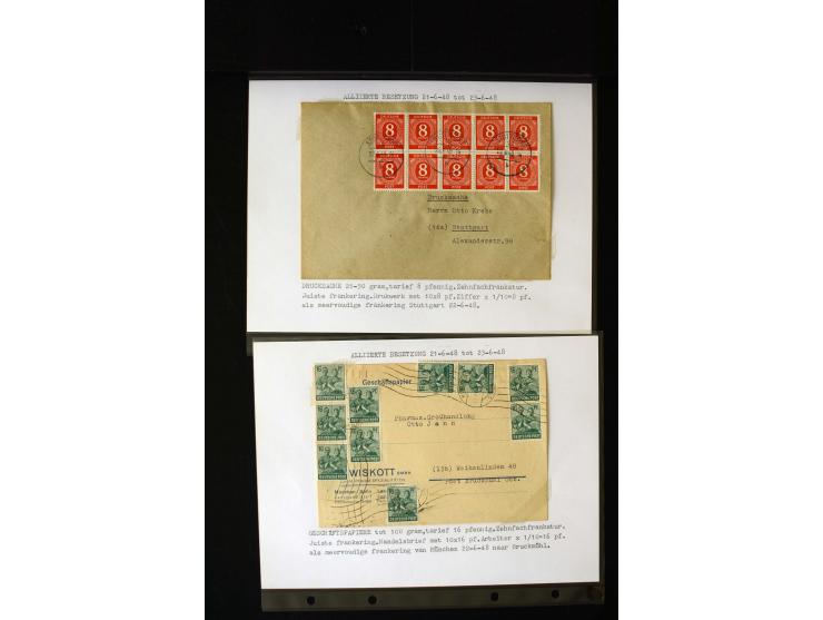 1946/1948, interessante Sammlung mit fast 250 Briefen, Karten und Ganzsachen, dabei einige Februar-Verwendungen mit besseren,
