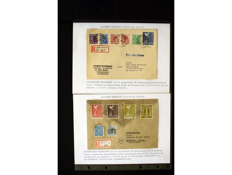 1946/1948, interessante Sammlung mit fast 250 Briefen, Karten und Ganzsachen, dabei einige Februar-Verwendungen mit besseren,