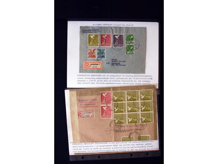 1946/1948, interessante Sammlung mit fast 250 Briefen, Karten und Ganzsachen, dabei einige Februar-Verwendungen mit besseren,