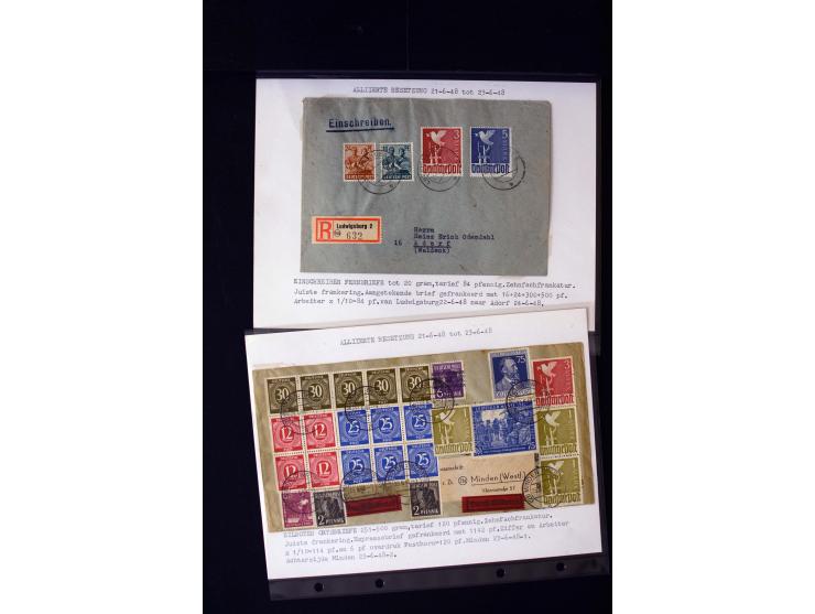 1946/1948, interessante Sammlung mit fast 250 Briefen, Karten und Ganzsachen, dabei einige Februar-Verwendungen mit besseren,