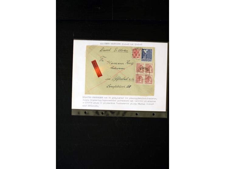 1946/1948, interessante Sammlung mit fast 250 Briefen, Karten und Ganzsachen, dabei einige Februar-Verwendungen mit besseren,