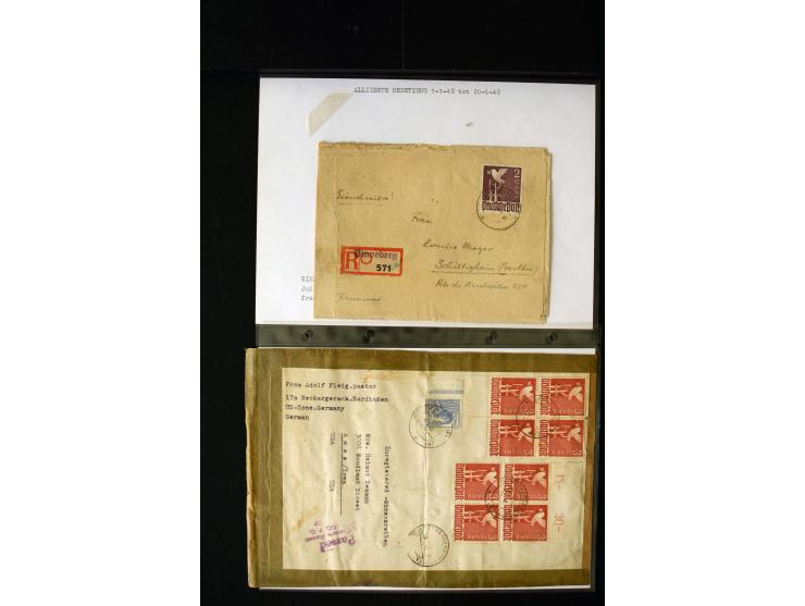 1946/1948, interessante Sammlung mit fast 250 Briefen, Karten und Ganzsachen, dabei einige Februar-Verwendungen mit besseren,