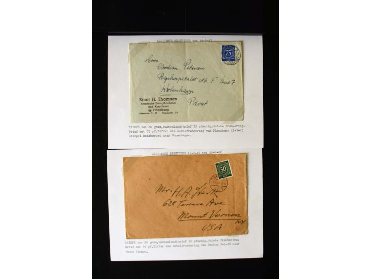 1946/1948, interessante Sammlung mit fast 250 Briefen, Karten und Ganzsachen, dabei einige Februar-Verwendungen mit besseren,