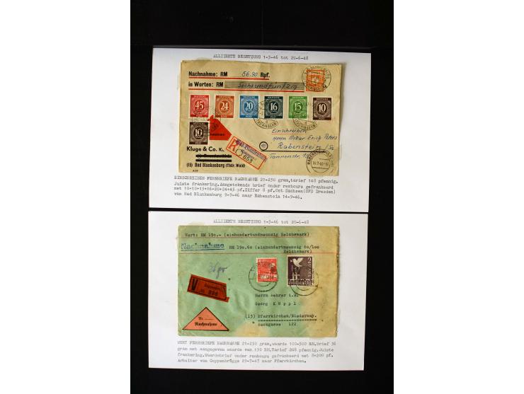 1946/1948, interessante Sammlung mit fast 250 Briefen, Karten und Ganzsachen, dabei einige Februar-Verwendungen mit besseren,