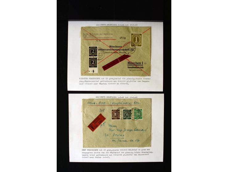 1946/1948, interessante Sammlung mit fast 250 Briefen, Karten und Ganzsachen, dabei einige Februar-Verwendungen mit besseren,