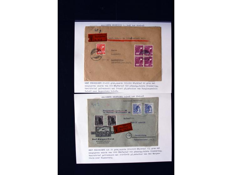 1946/1948, interessante Sammlung mit fast 250 Briefen, Karten und Ganzsachen, dabei einige Februar-Verwendungen mit besseren,