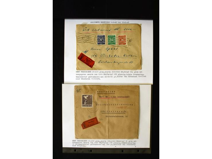 1946/1948, interessante Sammlung mit fast 250 Briefen, Karten und Ganzsachen, dabei einige Februar-Verwendungen mit besseren,