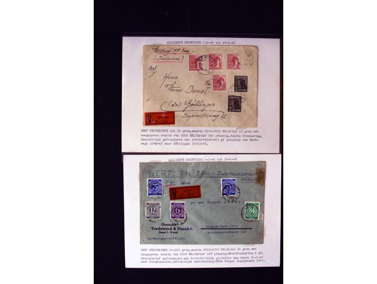 1946/1948, interessante Sammlung mit fast 250 Briefen, Karten und Ganzsachen, dabei einige Februar-Verwendungen mit besseren,