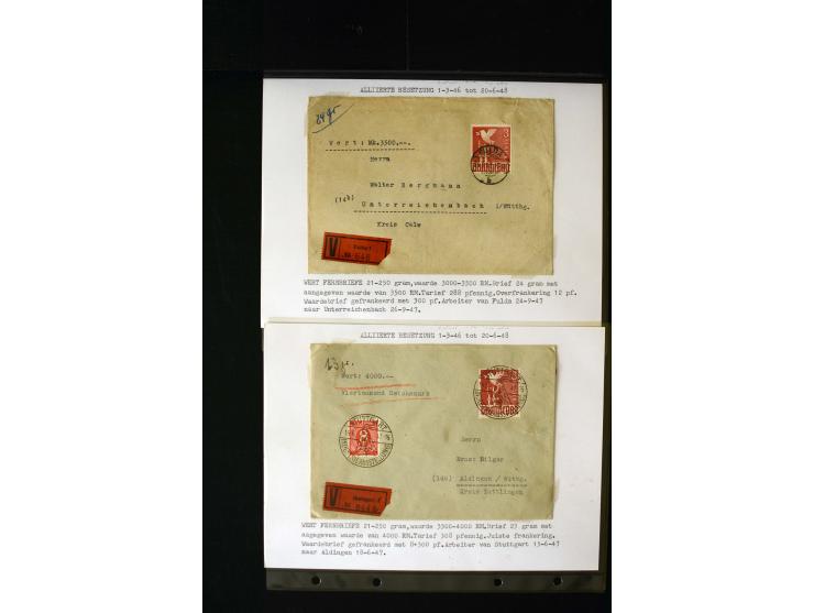 1946/1948, interessante Sammlung mit fast 250 Briefen, Karten und Ganzsachen, dabei einige Februar-Verwendungen mit besseren,
