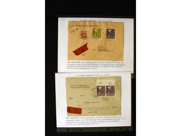 1946/1948, interessante Sammlung mit fast 250 Briefen, Karten und Ganzsachen, dabei einige Februar-Verwendungen mit besseren,