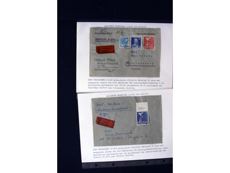 1946/1948, interessante Sammlung mit fast 250 Briefen, Karten und Ganzsachen, dabei einige Februar-Verwendungen mit besseren,