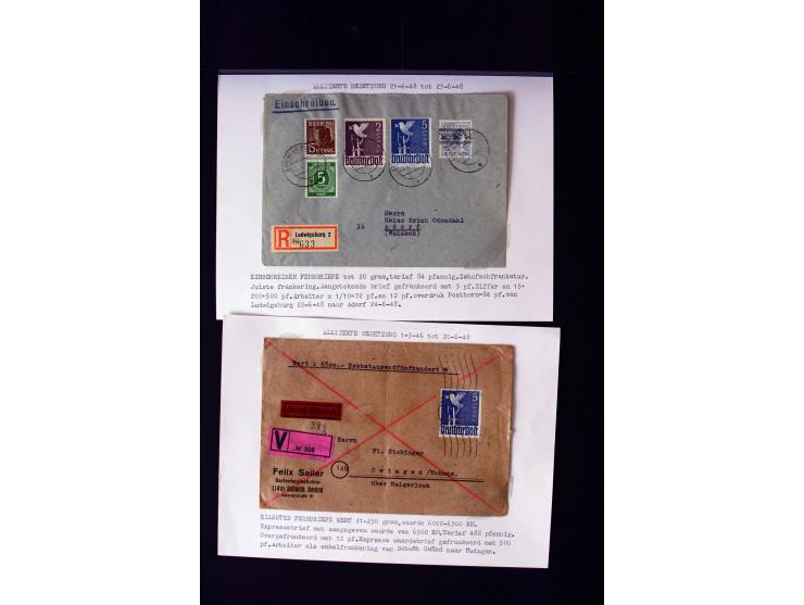 1946/1948, interessante Sammlung mit fast 250 Briefen, Karten und Ganzsachen, dabei einige Februar-Verwendungen mit besseren,