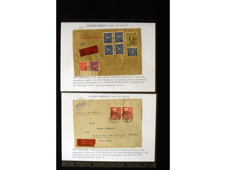 1946/1948, interessante Sammlung mit fast 250 Briefen, Karten und Ganzsachen, dabei einige Februar-Verwendungen mit besseren,