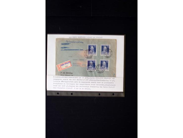 1946/1948, interessante Sammlung mit fast 250 Briefen, Karten und Ganzsachen, dabei einige Februar-Verwendungen mit besseren,