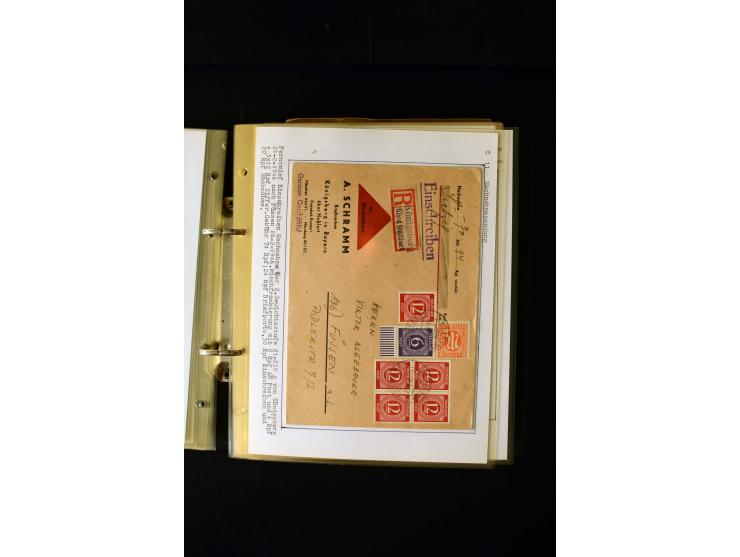 1946/1948, interessante Sammlung mit fast 250 Briefen, Karten und Ganzsachen, dabei einige Februar-Verwendungen mit besseren,
