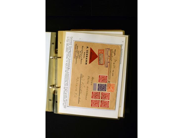 1946/1948, interessante Sammlung mit fast 250 Briefen, Karten und Ganzsachen, dabei einige Februar-Verwendungen mit besseren,