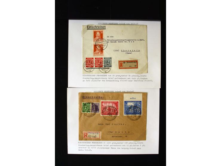 1946/1948, interessante Sammlung mit fast 250 Briefen, Karten und Ganzsachen, dabei einige Februar-Verwendungen mit besseren,