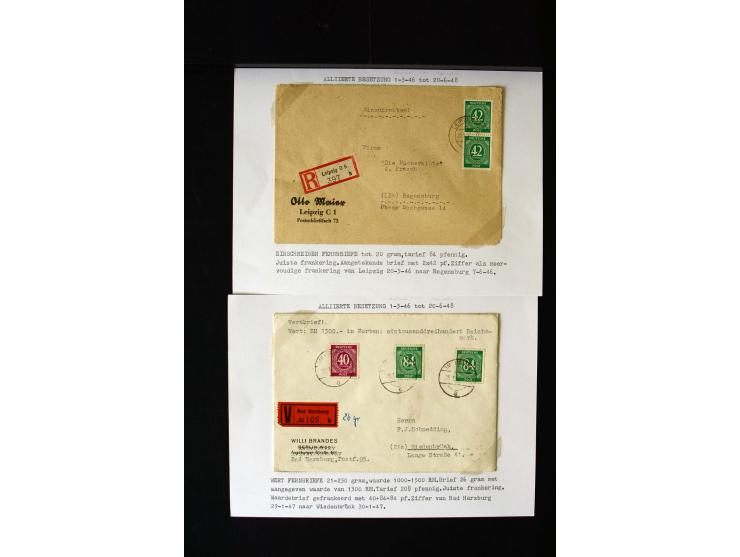 1946/1948, interessante Sammlung mit fast 250 Briefen, Karten und Ganzsachen, dabei einige Februar-Verwendungen mit besseren,