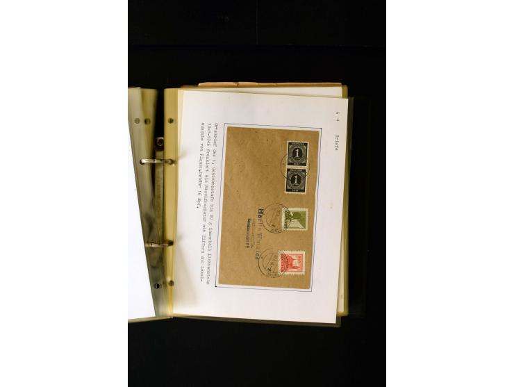 1946/1948, interessante Sammlung mit fast 250 Briefen, Karten und Ganzsachen, dabei einige Februar-Verwendungen mit besseren,