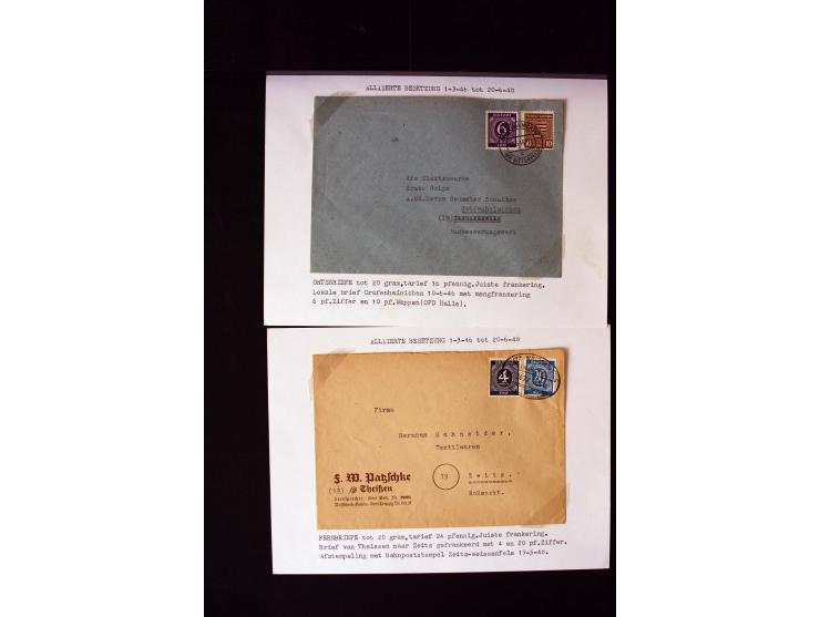 1946/1948, interessante Sammlung mit fast 250 Briefen, Karten und Ganzsachen, dabei einige Februar-Verwendungen mit besseren,
