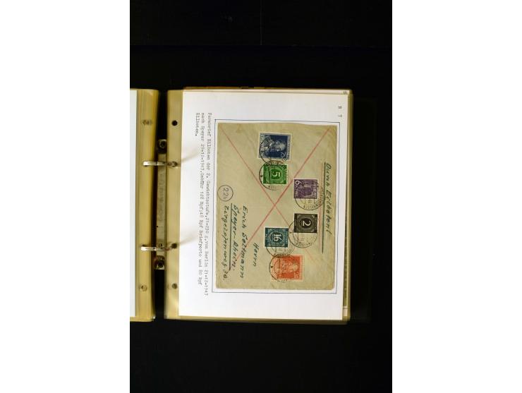 1946/1948, interessante Sammlung mit fast 250 Briefen, Karten und Ganzsachen, dabei einige Februar-Verwendungen mit besseren,
