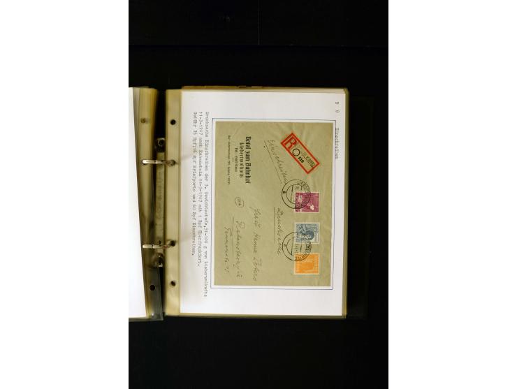 1946/1948, interessante Sammlung mit fast 250 Briefen, Karten und Ganzsachen, dabei einige Februar-Verwendungen mit besseren,