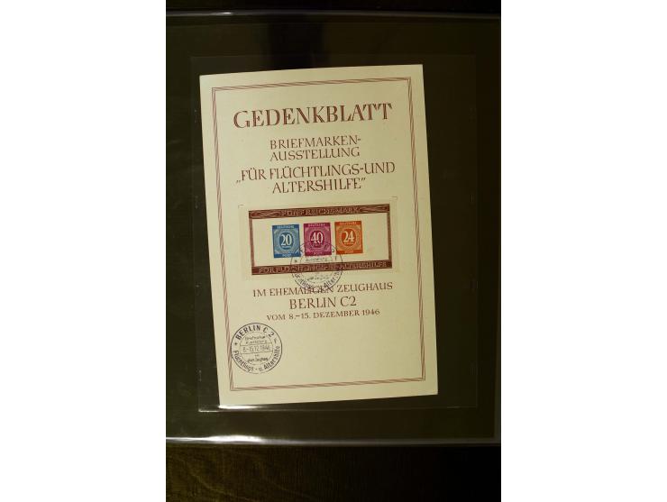1946, Zeughaus-Blockpaar, 18 Paare, je gestempelt bzw. auf Brief/Karte, dazu einige weitere nicht prüfbare gestempelte Blocks
