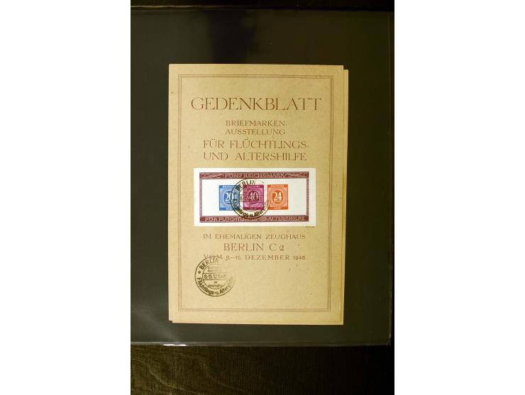 1946, Zeughaus-Blockpaar, 18 Paare, je gestempelt bzw. auf Brief/Karte, dazu einige weitere nicht prüfbare gestempelte Blocks
