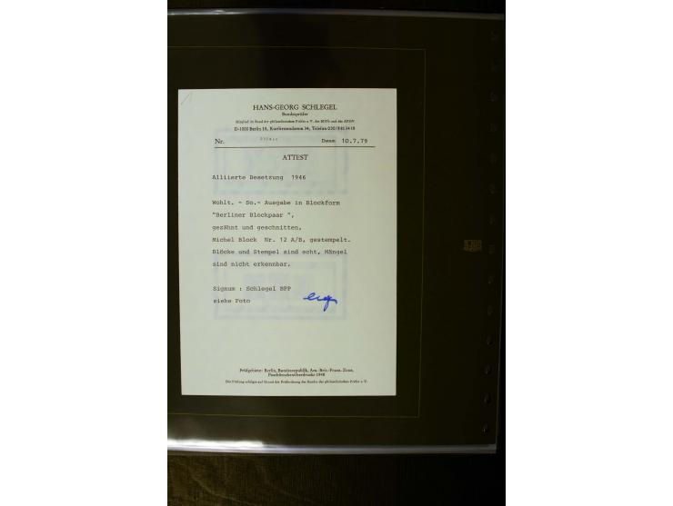 1946, Zeughaus-Blockpaar, 18 Paare, je gestempelt bzw. auf Brief/Karte, dazu einige weitere nicht prüfbare gestempelte Blocks