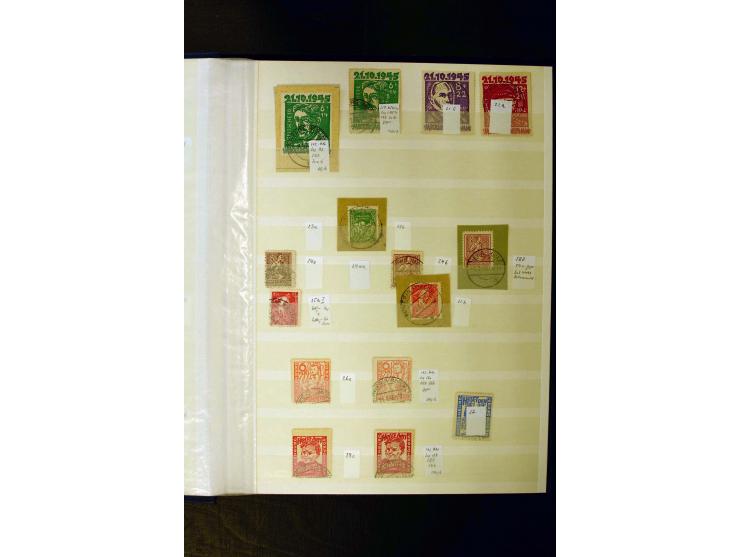1945/49, gestempelte Sammlung mit u.a. Mi.-Nr. 3-7, 8y, 10y, 14y, 20b, 24c, 26b, 28b, 35xb, 36xc, 36ydd, 36yf, 36zb, 36zf, 37