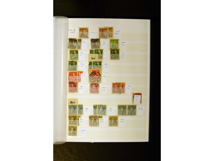 1945/49, gestempelte Sammlung mit u.a. Mi.-Nr. 3-7, 8y, 10y, 14y, 20b, 24c, 26b, 28b, 35xb, 36xc, 36ydd, 36yf, 36zb, 36zf, 37