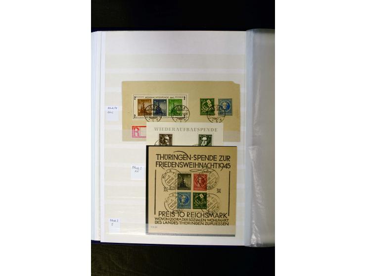 1945/49, gestempelte Sammlung mit u.a. Mi.-Nr. 3-7, 8y, 10y, 14y, 20b, 24c, 26b, 28b, 35xb, 36xc, 36ydd, 36yf, 36zb, 36zf, 37