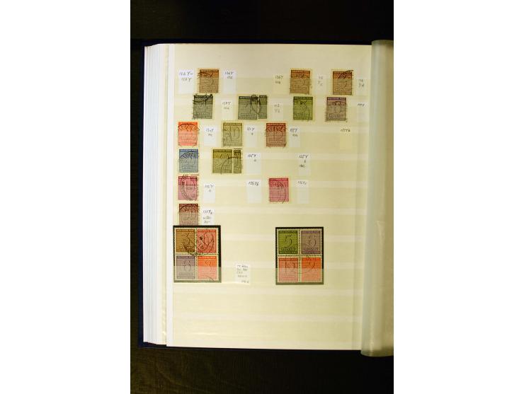 1945/49, gestempelte Sammlung mit u.a. Mi.-Nr. 3-7, 8y, 10y, 14y, 20b, 24c, 26b, 28b, 35xb, 36xc, 36ydd, 36yf, 36zb, 36zf, 37