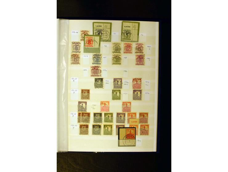 1945/49, gestempelte Sammlung mit u.a. Mi.-Nr. 3-7, 8y, 10y, 14y, 20b, 24c, 26b, 28b, 35xb, 36xc, 36ydd, 36yf, 36zb, 36zf, 37