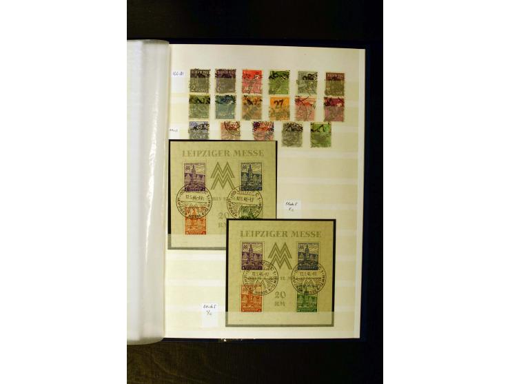 1945/49, gestempelte Sammlung mit u.a. Mi.-Nr. 3-7, 8y, 10y, 14y, 20b, 24c, 26b, 28b, 35xb, 36xc, 36ydd, 36yf, 36zb, 36zf, 37