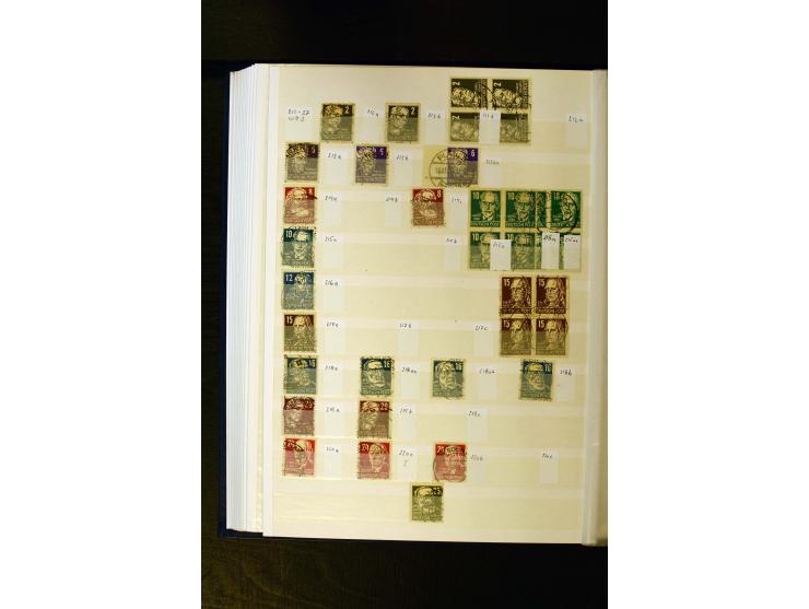 1945/49, gestempelte Sammlung mit u.a. Mi.-Nr. 3-7, 8y, 10y, 14y, 20b, 24c, 26b, 28b, 35xb, 36xc, 36ydd, 36yf, 36zb, 36zf, 37