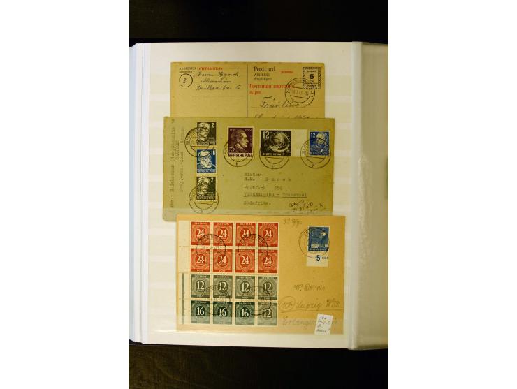 1945/49, gestempelte Sammlung mit u.a. Mi.-Nr. 3-7, 8y, 10y, 14y, 20b, 24c, 26b, 28b, 35xb, 36xc, 36ydd, 36yf, 36zb, 36zf, 37