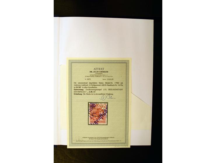 1945/49, gestempelte Sammlung mit u.a. Mi.-Nr. 3-7, 8y, 10y, 14y, 20b, 24c, 26b, 28b, 35xb, 36xc, 36ydd, 36yf, 36zb, 36zf, 37