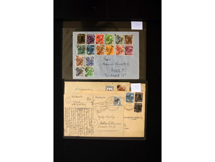BEZIRK 3-41, hochinteressante Sammlung mit über 600 Marken/Briefstücke und Einheiten dazu über 20 Briefe und Karten, dabei u.