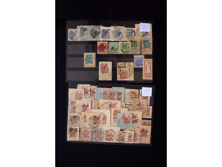 BEZIRK 3-41, hochinteressante Sammlung mit über 600 Marken/Briefstücke und Einheiten dazu über 20 Briefe und Karten, dabei u.