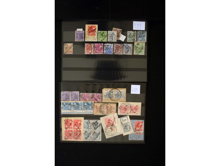 BEZIRK 3-41, hochinteressante Sammlung mit über 600 Marken/Briefstücke und Einheiten dazu über 20 Briefe und Karten, dabei u.