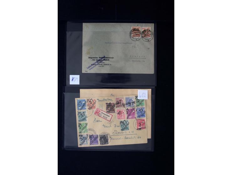 BEZIRK 3-41, hochinteressante Sammlung mit über 600 Marken/Briefstücke und Einheiten dazu über 20 Briefe und Karten, dabei u.